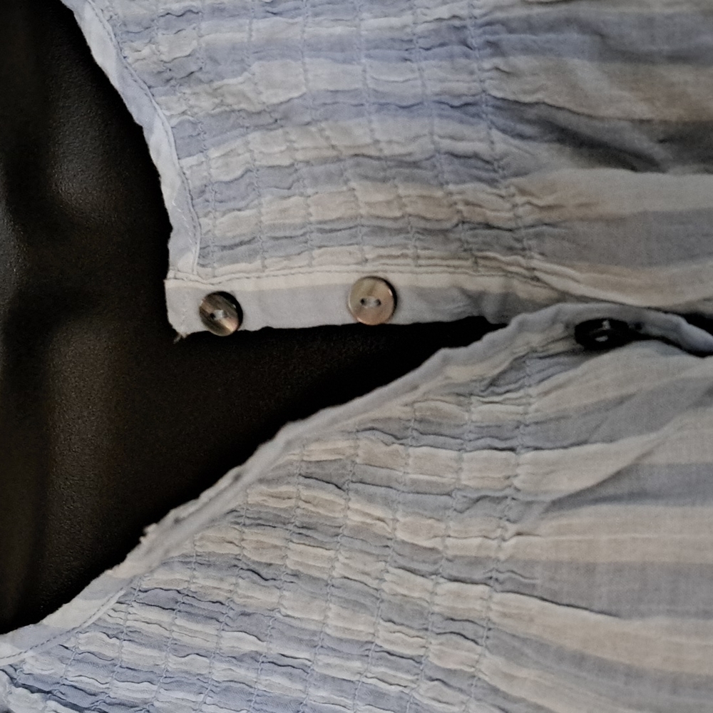 Free People Little Bit of Something Top, Chambray with Flaw - Picture 5 of 11